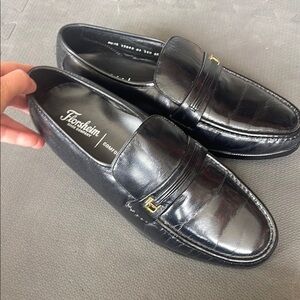 Florsheim Black Leather Slip-On Loafers